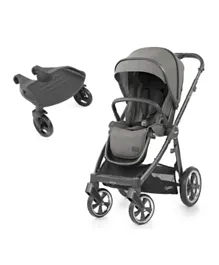 Oyster 3 Premium  Baby Stroller + Ride on Board - Mercury City Grey & Black