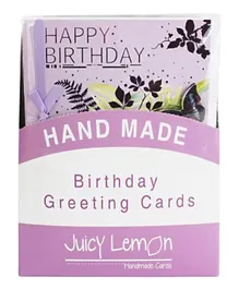 Homesmiths Juicy Lemon Floral Birthday Greeting Card - 50 Pieces