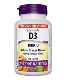 Webber Naturals  Chewable Vit D 1000IU Orange