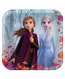 Party Centre Frozen II Paper Square Food Plates - Pack of 8