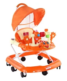 Baby Plus Baby Walker With Canopy - Orange