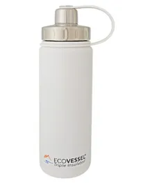 Ecovessel Boulder Insulated Water Bottle Whiteout - 600ml