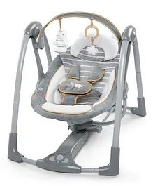 Ingenuity Swing n Go Portable Swing Bella Teddy - Grey