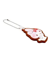 Hello Kitty Cookie  Rubberised Character Girl Keychain - Brown