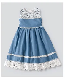 Hashqlo Crochet Dress - Blue