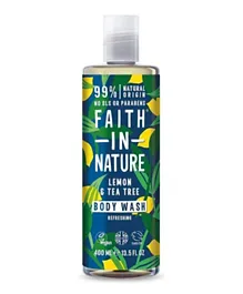Faith In Nature Body Wash - Lemon & Tea Tree - 400ml
