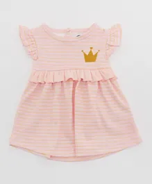 R&B Kids Striped Dress - Pink