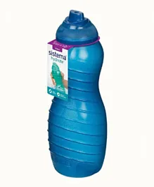 زجاجة ماء دافينا من سيستيما بميزة اللف والشرب - أزرق 700 مل
