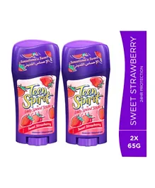 Lady Speed Stick Teen Spirit, Antiperspirant Deodorant Sweet Strawberry 65g - Pack of 2