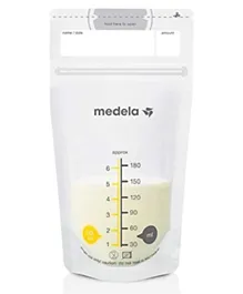 Medela Breastmilk Storage Bags White & Yellow Pack of 25 - 180 ml