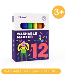 Mideer Washable Markers - 12 Pieces