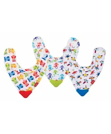Nuby Dribble Bib with Teether Pack of 1 (Assorted Colours)