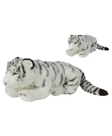 Nicotoy Standing White Tiger Soft Toy White - Length 50 cm