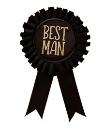 Hootyballoo Stag Squad Best Man Badge - Black & Gold