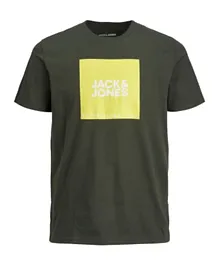 Jack & Jones Junior Graphic Logo T-Shirt - Olive Green