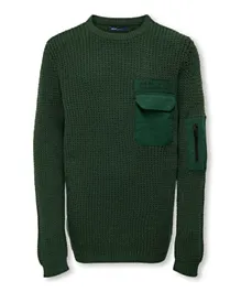Only Kids Victor Pocket Pullover - Green