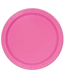 Unique Hot Pink Round Plate Pack of 20 - 7 Inches