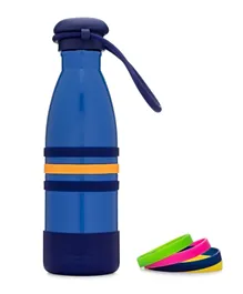 يام بوكس زجاجة ماء ستانلس ستيل بلون أزرق المحيط - 420 مل