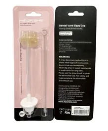 HeorShe Sippy Cup Replacement Weighted Straw with Cleaner - Stage 2