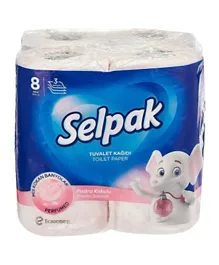 Selpak Perfumed Toilet Paper Powder Scented 3Ply Rolls Pack of 8 - 140 Sheets