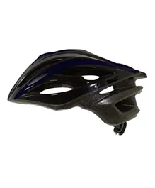 Spartan Black Large Adult Cycling Helmet - Comfortable & Adjustable Strap, Washable Pad, Air-Flow Design for Riders 8+ Years, 58-62cm