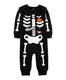 Carter's Halloween Skeleton Jumpsuit - Black