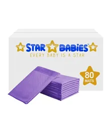 Star Babies Disposable Changing Mat Value  Lavender - Pack of 80