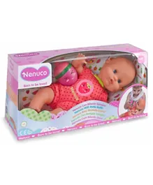 Nenuco Battery Operated Interactive Baby Doll with Rattle Bottle - Pink