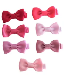 Viva La Bow Pink Baby Clips - Pack of 7
