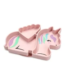 Melii Divided Silicone Suction Plate - Pink Unicorn