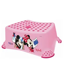 Keeeper Step Stool With Anti-Slip Function Minnie Mouse Print - Pink