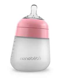 Nanobebe Silicone Bottle Single Pink - 270ml