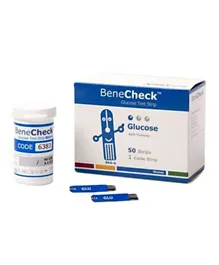 BENECHECK Plus Blood Glucose Test Strip - 50 Pieces