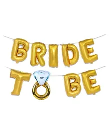 Highland  Gold Bride to be Foil Banner  for Bridal Shower, Hen Party Decorations - 18 inches