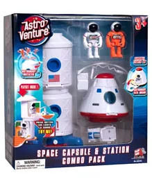 Playmind Space Capsule & Station Combo Playset - Multicolour