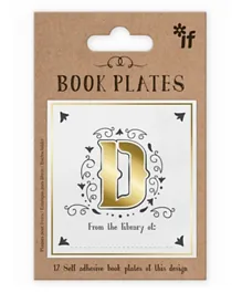 IF Letter Book Plates Letter D - 12 Pieces