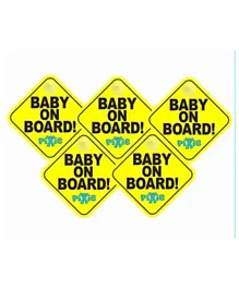 Pixie Baby on Board Yellow - Pack of 5