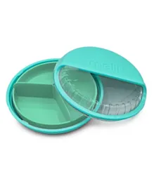 Melii Spin 3 Compartment Snack Container - Turquoise