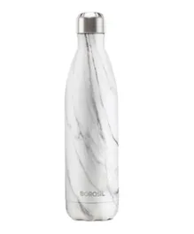 Borosil Vacuum Insulated Flask Water Bottle Marble - 750mL