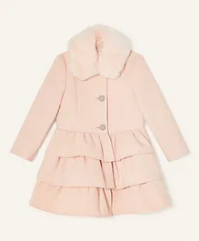 Monsoon Children Triple Frill Overcoat - Pink