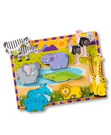 Melissa & Doug Safari Chunky 8 Piece Puzzle - Multicolour