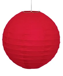 Unique Round Paper Lantern Pack of 1 - Red