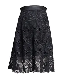 Slacks & Co. Knee Length Maternity Skirt - Black