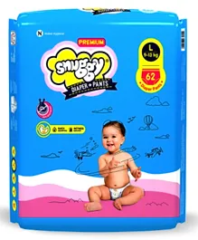 Snuggy Diaper Baby Premium Pants Size 4 - 62 Pieces