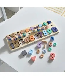 HomeBox Playland Number Learn Kids Blocks Set - 86 Piece