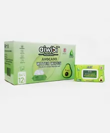 Aiwibi Avocado Water Wipes, Skin Friendly for Newborn, Softer, Alcohol Free, 0 Months+, Pack of 12 - 1008 Pieces