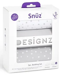 Snuz SnuzPod Cotton Crib Bedding Set Grey Spots - Pack of 3