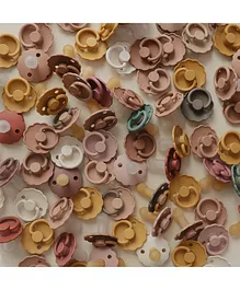 FRIGG Daisy Latex Baby Pacifier 2-Pack Blush Night/Biscuit - Size 2