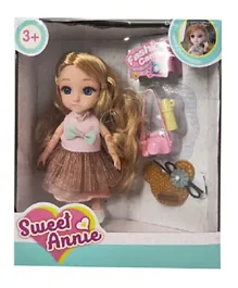 Sweet Annie Doll With Fashion Camera Playset Yellow - 15.24cm