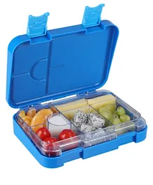 Bonjour Snax Box Bento Mini Lunch Box 6/4 Compartments - Blue Monster Truck